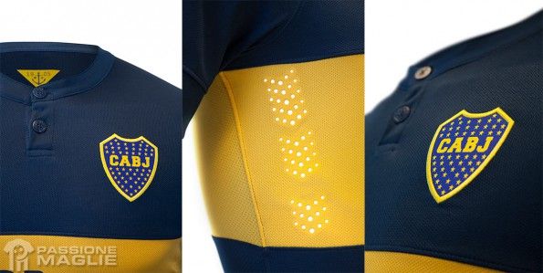 Dettagli prima maglia Boca Juniors 2014-2015