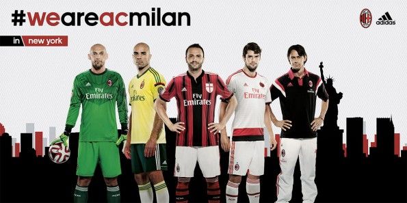 Collezione maglie Milan gara 2014-2015 adidas
