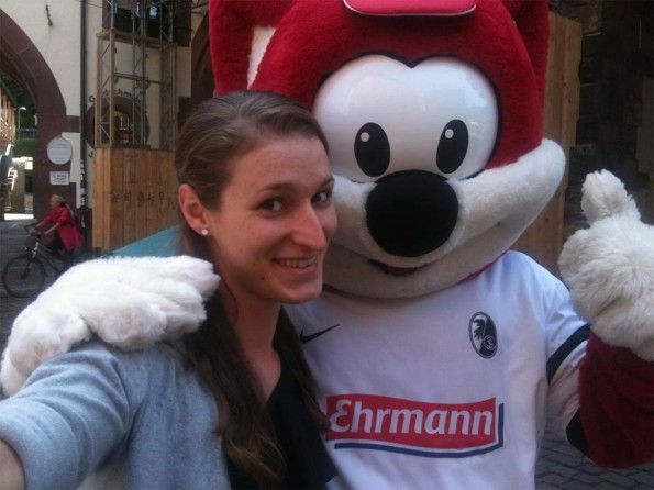 Selfie mascotte Friburgo 2014