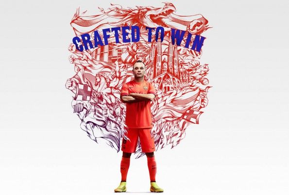 Iniesta maglia trasferta Barcellona 2014-2015