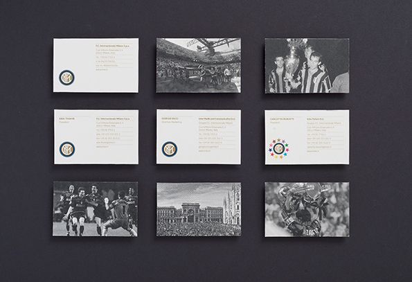 Cartoline Inter con il nuovo logo e lettering