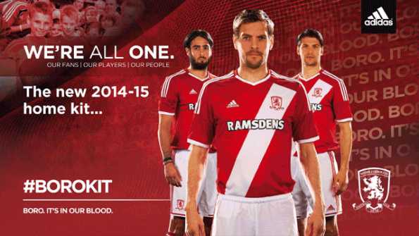 Maglia home Middlesbrough fc 2014-2015