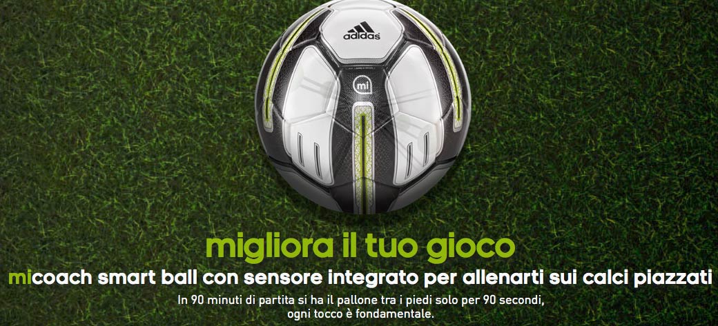 Il pallone tecnologico miCoach Smart Ball di adidas