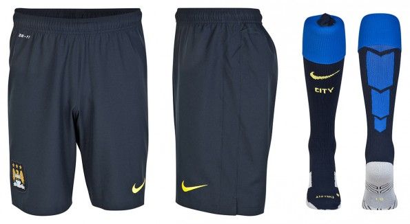 Manchester City pantaloncini calze away 2014-15