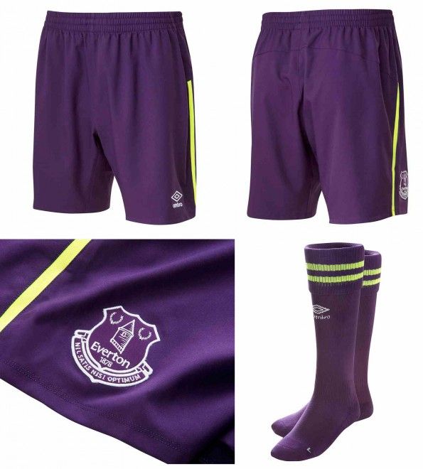 Everton pantaloncini calzettoni viola 2014-15