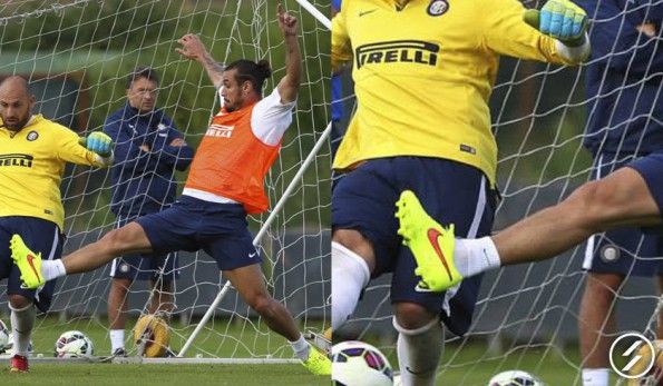 Osvaldo in allenamento con le Tiempo Legend