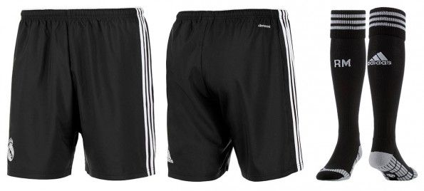 Pantaloncini calzettoni neri Real Madrid 2014-15