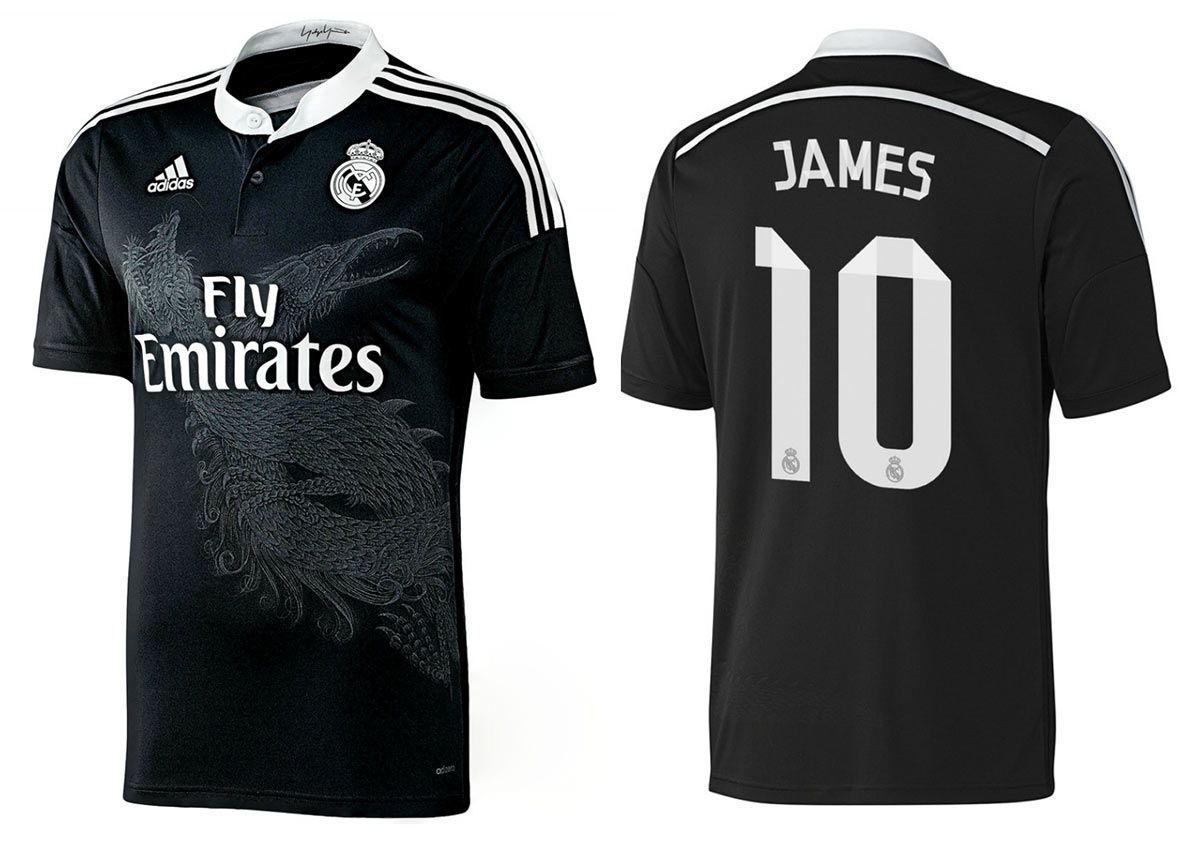 Un dragone sulla terza maglia del Real Madrid 2014-2015