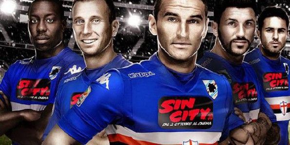 Sin City 3D sulle maglie della Sampdoria