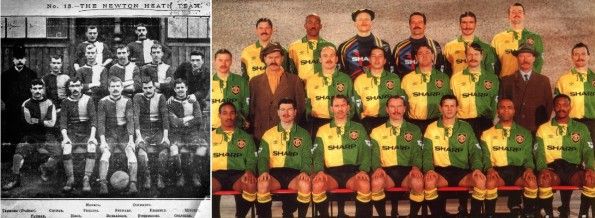Foto lancio terza maglia Manchester United 1992-1994
