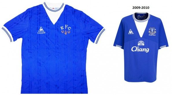 Maglie Everton 1983-1985 e 2009-2010