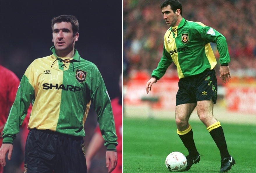 Cantona divisa Manchester United gialloverde
