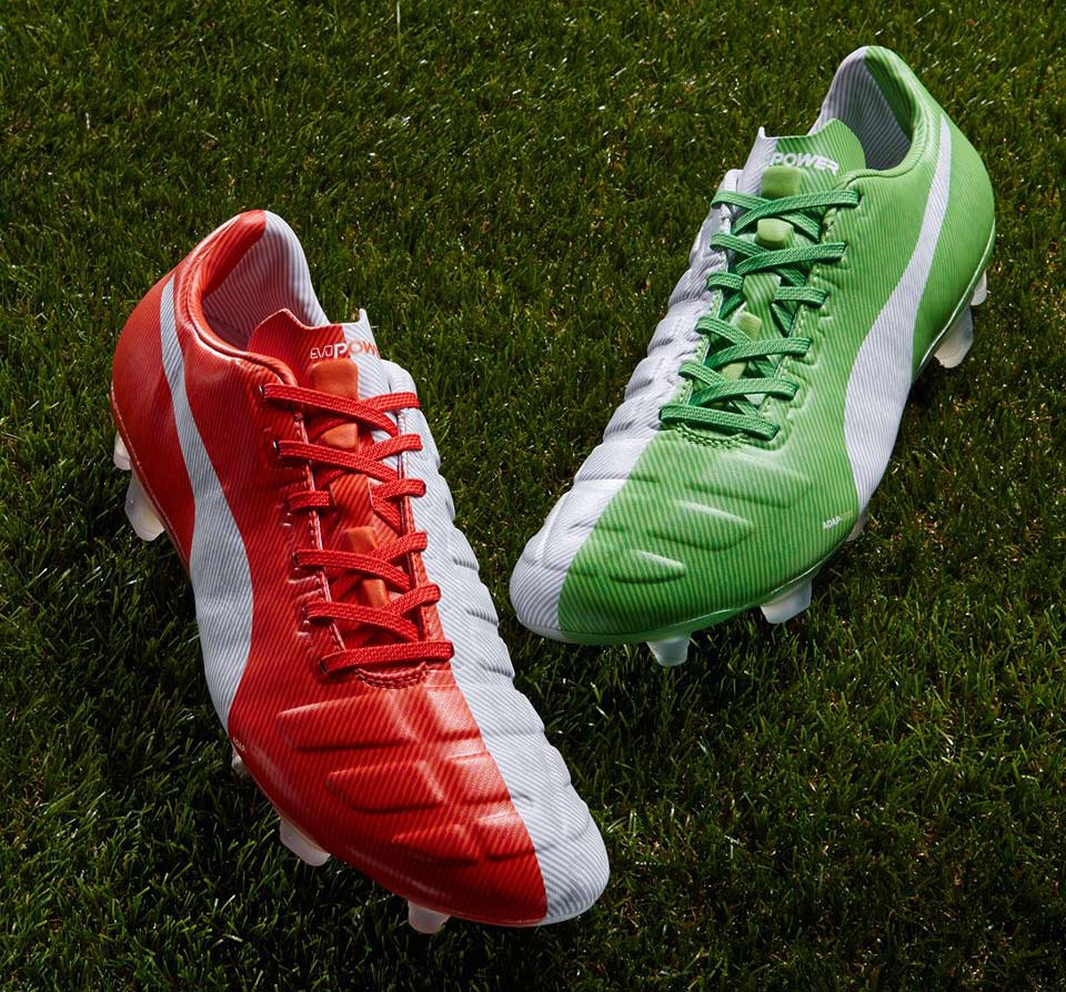 Le scarpe di Balotelli tricolori, Puma evoPower Tricks MB45