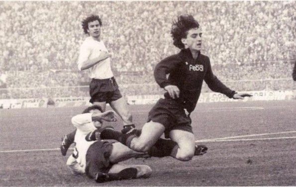 Mancini ai tempi del Bologna in Serie A