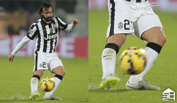 Le scarpe Tiempo Legend V bianche di Pirlo