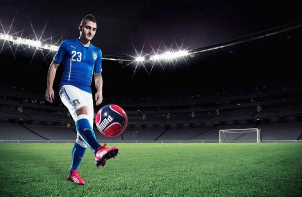 Marco Verratti con le evoSpeed 1.3 rosa fluo