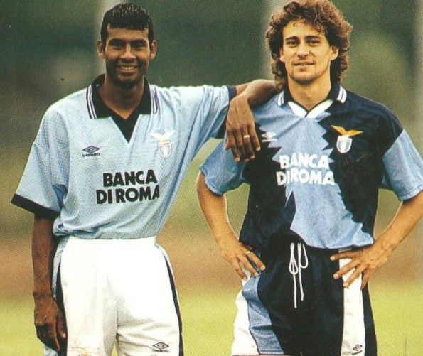 Winter e Gottardi, divise Lazio 1995-1996 Umbro