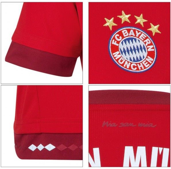 Dettagli maglia Bayern 2015-2016 casa