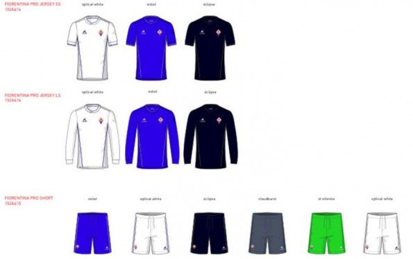 Bozzetti maglie Fiorentina 2015-16