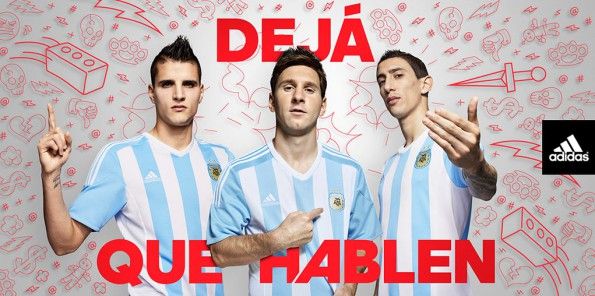 Messi, Di Maria, Lamela con la maglia dell'Argentina 2015