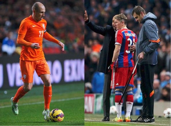 Robben e Schweinsteiger