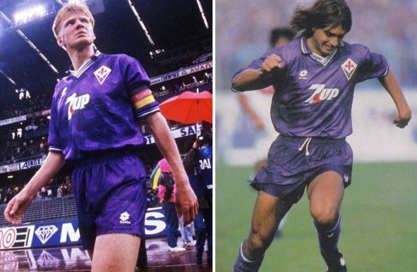 Effenberg e Batistuta nella Fiorentina 1992-1993
