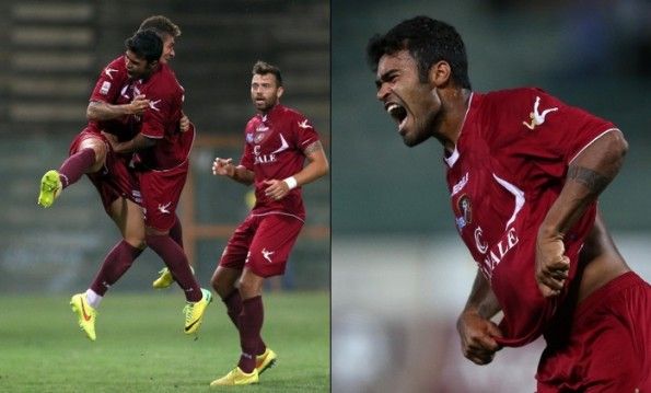 Reggina maglia provvisoria 2014-2015 amaranto