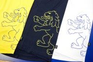 Sagoma Leone sulle maglie del Frosinone 2014-15