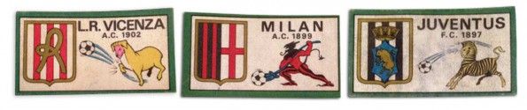 Scudetti Panini 1970-71 Juventus, Milan, Vicenza