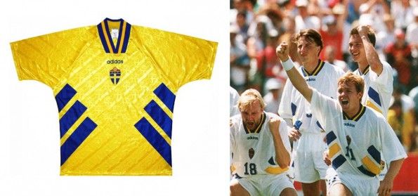 Le maglie della Svezia ai Mondiali del 1994