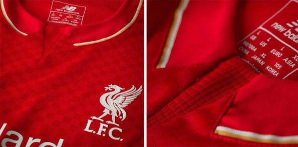 Colletto e trama a scacchi maglia Liverpool 2015-16