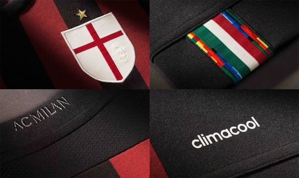 Dettagli prima maglia Milan 2015-2016