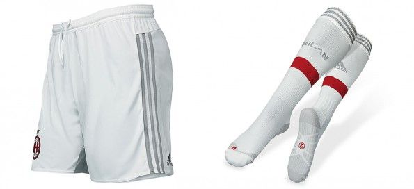 Pantaloncini calzettoni bianchi Milan away 2015-16