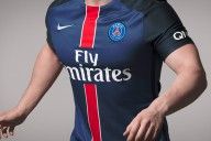 Vista frontale maglia PSG 2015-16