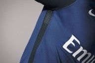 Striscia laterale blu navy maglia PSG