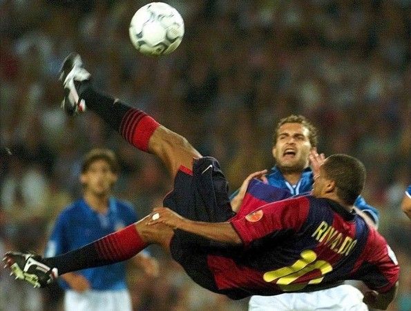 Rivaldo con la maglia del Barcellona
