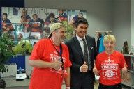 Pavanello con i tifosi dell'Union a Bologna