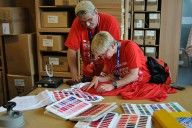 I tifosi dell'Union Berlin in visita nella sede Macron