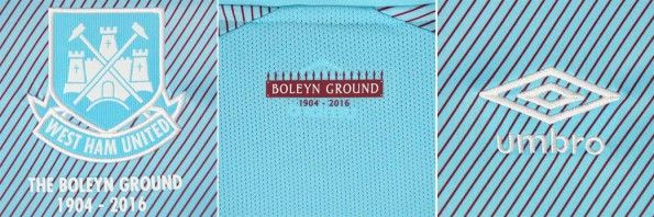 Dettagli divisa trasferta West Ham 2015-16