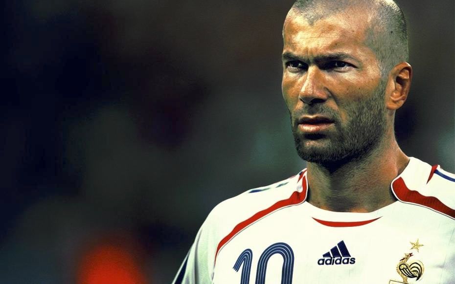 Zidane con la maglia della Francia