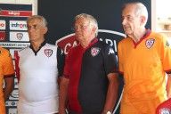 Poli, Tomasini, Reginato, presentazione maglie Cagliari