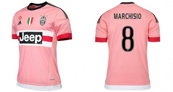 Seconda maglia Juventus 2015-16 rosa