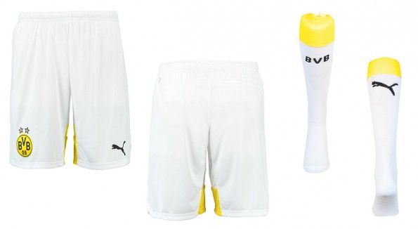 Pantaloncini calzettoni BVB third bianchi
