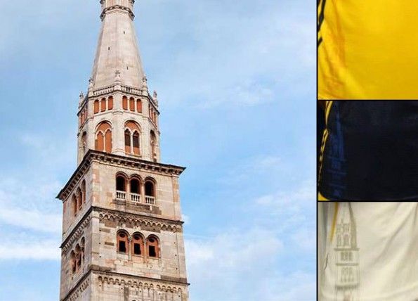 La Ghirlandina sulle maglie del Modena