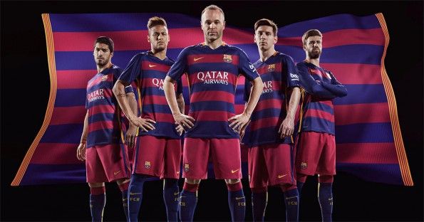 Barcellona kit home strisce orizzontali