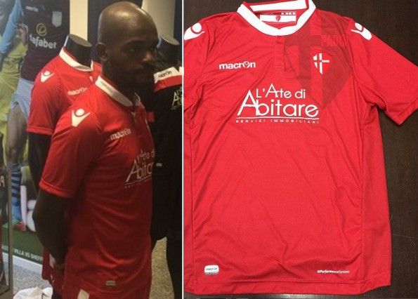 Seconda maglia Padova rossa 2015-2016