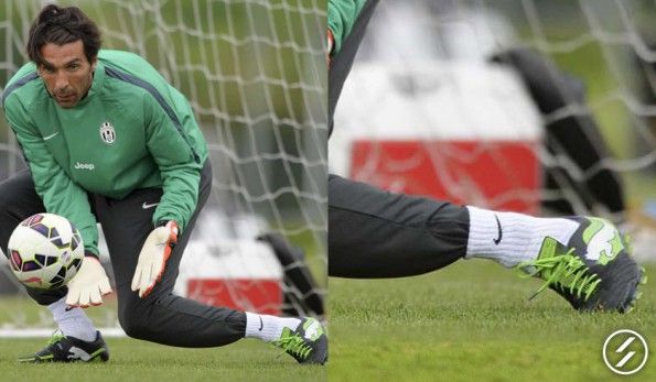 Gigi Buffon con le scarpe PowerCat di Puma