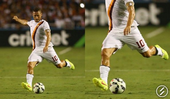 Totti con le Nike Tiempo Legend V