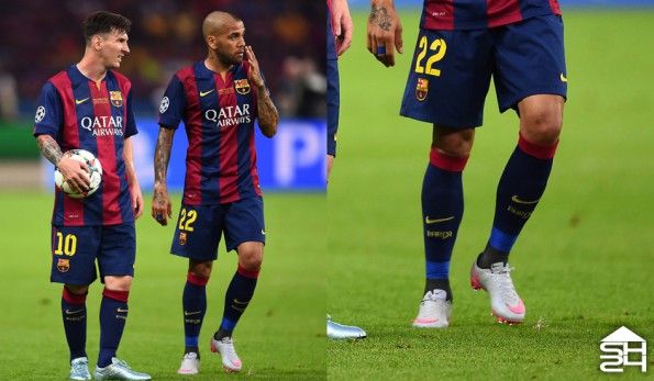 Daniel Alves (Barcellona) - Nike Mercurial Vapor X Silver Storm