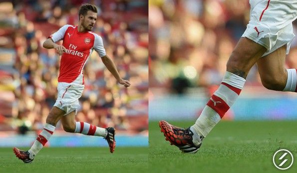 Ramsey indossa scarpe Predator